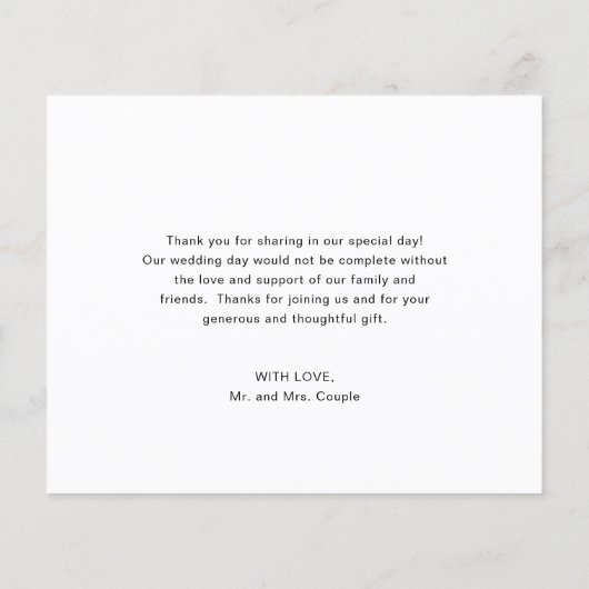 Eenvoudig fotobudget Weddenschap Hartelijk dank (Achterkant)