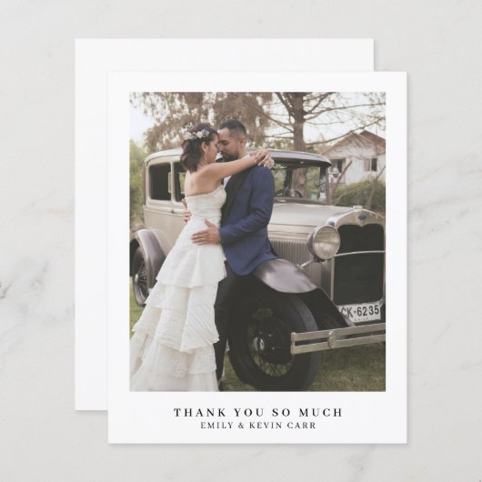 Eenvoudig fotobudget Weddenschap Hartelijk dank (Voorkant / Achterkant)