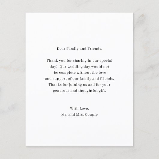 Eenvoudig fotobudget Weddenschap Hartelijk dank (Achterkant)