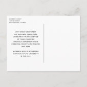 Eenvoudig fotocollage Modern-Afstuderen Aankondigingskaart (Achterkant)