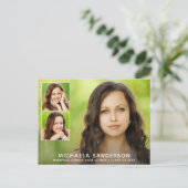 Eenvoudig fotocollage Modern-Afstuderen Aankondigingskaart (Staand voorkant)