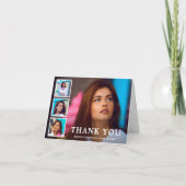 Eenvoudig fotocollage Modern-Afstuderen Bedankkaart (Voorkant)