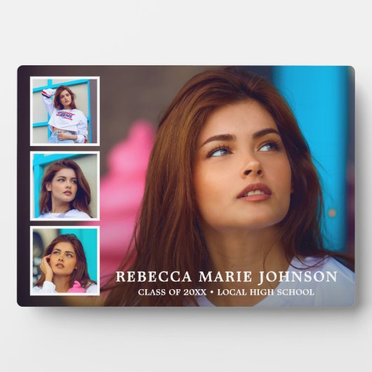 Eenvoudig fotocollage Modern-Afstuderen Fotoplaat (voorkant)