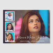 Eenvoudig fotocollage Modern-Afstuderen Magnetische Uitnodiging (Voorkant)