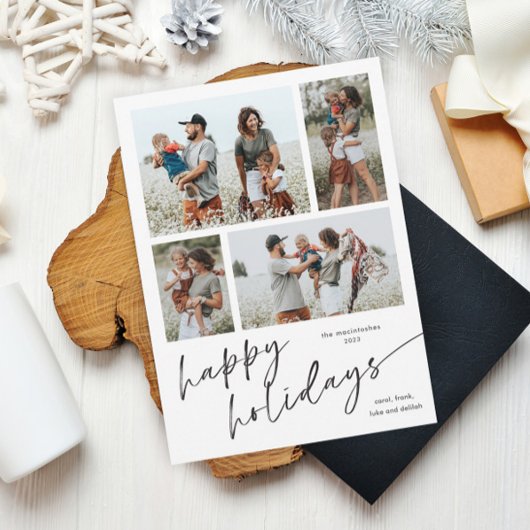 Eenvoudig Fotocollage Script Prettig Kerstfeest Ma