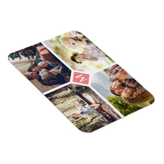 Eenvoudig fotocollage van 4 families magneet (Rechterzijde)