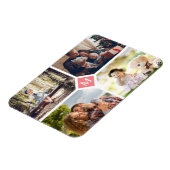 Eenvoudig fotocollage van 4 families magneet (Linkerzijde)