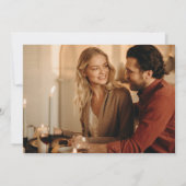 Eenvoudig Fotofeest voor verlovingsfeest Kaart (Achterkant)