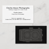 Eenvoudig fotograaf met twee zijden design visitekaartje (Voorkant / Achterkant)