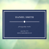 Eenvoudig Fotografie Studio Frame Navyblauw Raamsticker (Vel 3)