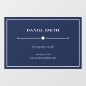 Eenvoudig Fotografie Studio Frame Navyblauw Raamsticker (Vel)