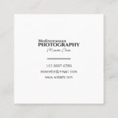 Eenvoudig  fotografie Visitekaartje (Achterkant)