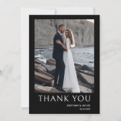 Eenvoudig fotohuwelijk bedankkaart (Voorkant)