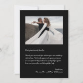 Eenvoudig fotohuwelijk bedankkaart (Achterkant)