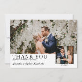 Eenvoudig fotohuwelijk bedankkaart (Voorkant)