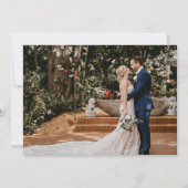 Eenvoudig fotohuwelijk bedankkaart (Achterkant)