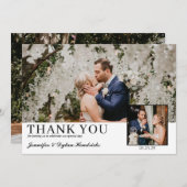 Eenvoudig fotohuwelijk bedankkaart (Voorkant / Achterkant)