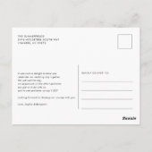 Eenvoudig fotohuwelijk Dank je Briefkaart (Achterkant)