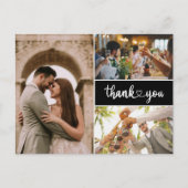Eenvoudig fotohuwelijk Dank je Uitnodiging Briefkaart (Voorkant)