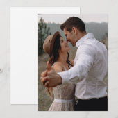 Eenvoudig fotohuwelijk kaart (Voorkant / Achterkant)