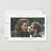 Eenvoudig fotohuwelijk sparen de datum kaart (Voorkant)