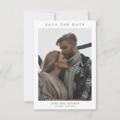 Eenvoudig fotohuwelijk sparen de datum kaart (Voorkant)