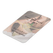 Eenvoudig fotohuwelijk sparen de datum magneet (Linkerzijde)