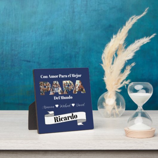 Eenvoudig fotoscript beste papa ooit Spaans Fotoplaat (Insitu)