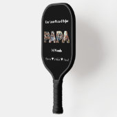 Eenvoudig Fotoscript Beste Papa Ooit Spaans Pickleball Paddle (Links)