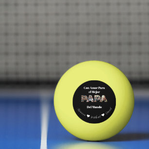 Eenvoudig Fotoscript Beste Papa Ooit Spaans Pingpongbal