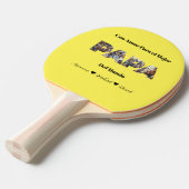 Eenvoudig fotoscript beste papa ooit Spaans Tafeltennisbatje (Voorkant Gekanteld)