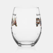 Eenvoudig fotoscript beste papa ooit Spaans Wijnglas Zonder Voet (Rechts)