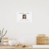 Eenvoudig Fotoscript Viering van het Leven Funeral Poster (Keuken)