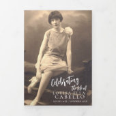 Eenvoudig fotosjabloon voor het begrafenisservicep drieluik uitnodiging (Cover)