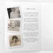 Eenvoudig fotosjabloon voor het begrafenisservicep drieluik uitnodiging (Binnenzijde eerst)