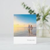 Eenvoudig fotothema bruiloft RSVP Bedankkaart (Staand voorkant)