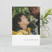 Eenvoudig Fotothema Ringdrager Voorstel Kaart (Staand voorkant)