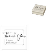 Eenvoudig frame dank je wel rubberstempel (Gestempeld)