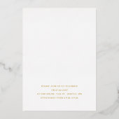 Eenvoudig frame goud script foto afstuderen folie uitnodiging (Achterkant)