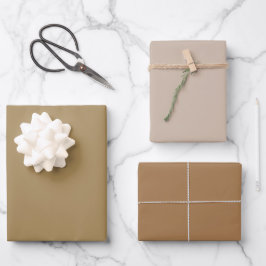 Eenvoudig Frans Beige Oogst Bruine Tinten 3 Tones Inpakpapier Vel