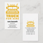 Eenvoudig front Truck Motif Logistics Transporter Visitekaartje (Voorkant / Achterkant)