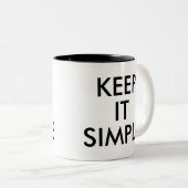 Eenvoudig | Funny Humor Joke Slogan Mok (Voorkant rechts)