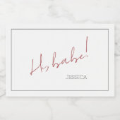 Eenvoudig Galentijns dag minimalistisch chique scr Sparkling Wijnetiket (Enkel label)