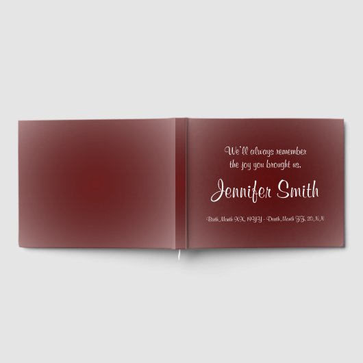 Eenvoudig Gastenboek Begrafenissympathie (Volledig)