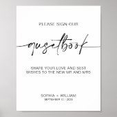 Eenvoudig gastenboek teken | Onderteken ons gasten Poster (Voorkant)