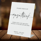 Eenvoudig gastenboek teken | Onderteken ons gasten Reclamebord Met Voetstuk