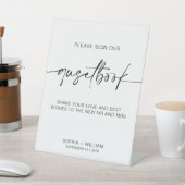 Eenvoudig gastenboek teken | Onderteken ons gasten Reclamebord Met Voetstuk (Insitu)