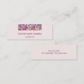 Eenvoudig, geavanceerd en modern gebak Roze Mini Visitekaartje (Voorkant / Achterkant)