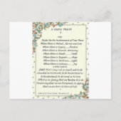 eenvoudig gebed=st. francis=paus francis=florentin briefkaart (Voorkant)