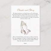 Eenvoudig gebeden - Prayer Card (flat) Visitekaartje (Achterkant)